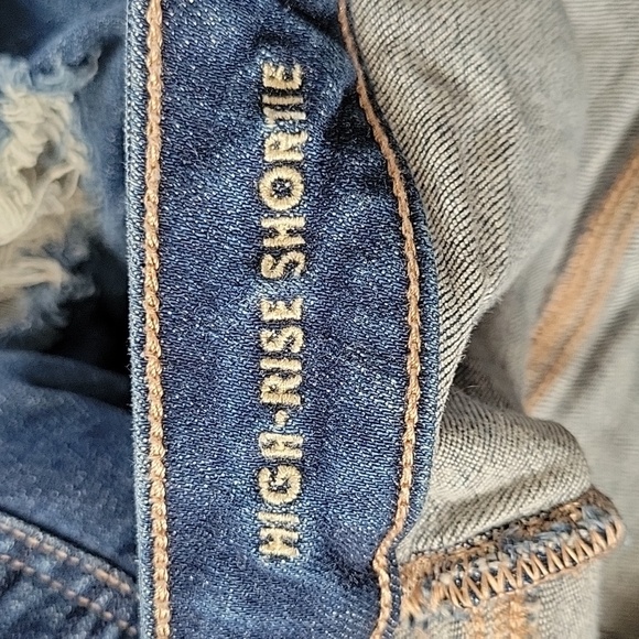 American Eagle High Rise Lace Up Front Shortie Shorts - Size 6 - Picture 8 of 8